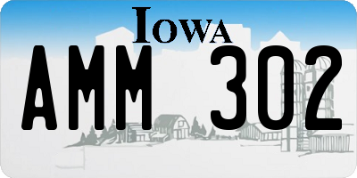 IA license plate AMM302