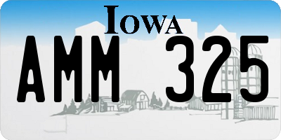 IA license plate AMM325