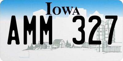 IA license plate AMM327