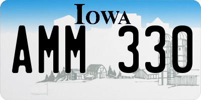 IA license plate AMM330