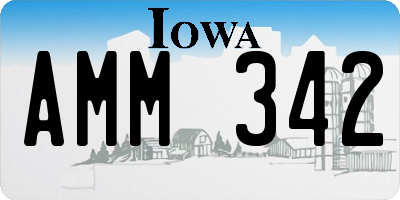 IA license plate AMM342