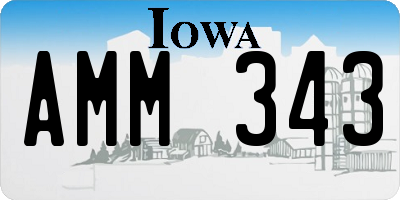 IA license plate AMM343