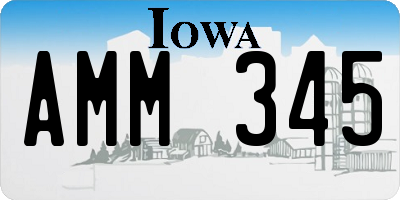 IA license plate AMM345