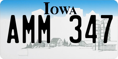 IA license plate AMM347