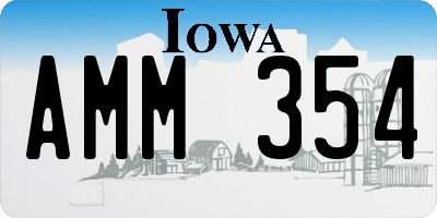 IA license plate AMM354