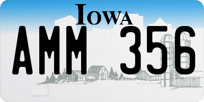 IA license plate AMM356