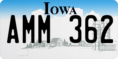 IA license plate AMM362