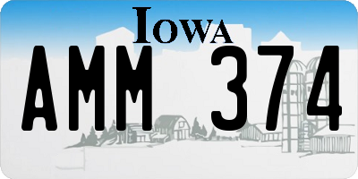 IA license plate AMM374
