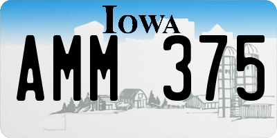 IA license plate AMM375