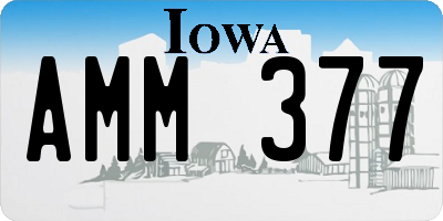 IA license plate AMM377