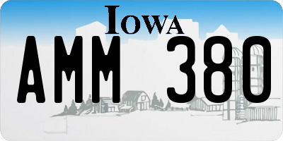 IA license plate AMM380