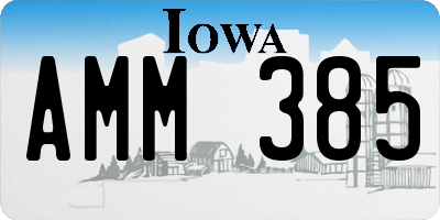 IA license plate AMM385