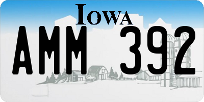 IA license plate AMM392