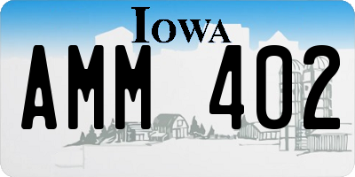 IA license plate AMM402