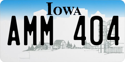 IA license plate AMM404