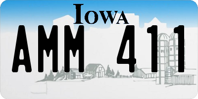 IA license plate AMM411