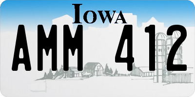 IA license plate AMM412