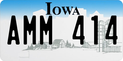 IA license plate AMM414