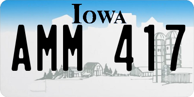 IA license plate AMM417