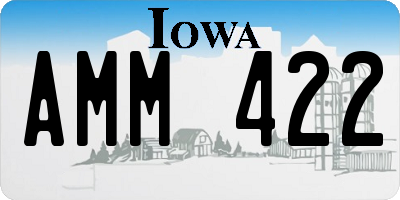 IA license plate AMM422