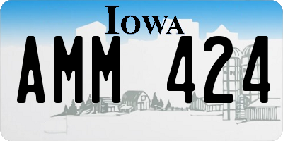 IA license plate AMM424