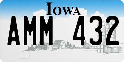 IA license plate AMM432
