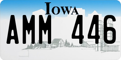 IA license plate AMM446