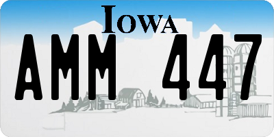 IA license plate AMM447
