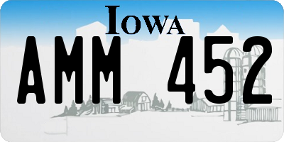 IA license plate AMM452