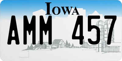 IA license plate AMM457