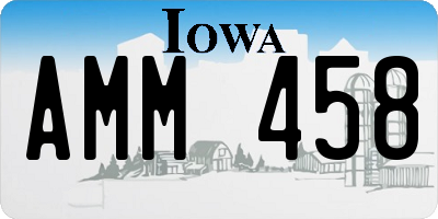 IA license plate AMM458