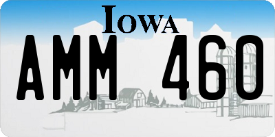 IA license plate AMM460