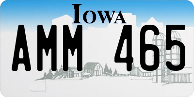 IA license plate AMM465