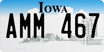 IA license plate AMM467