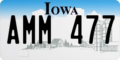 IA license plate AMM477