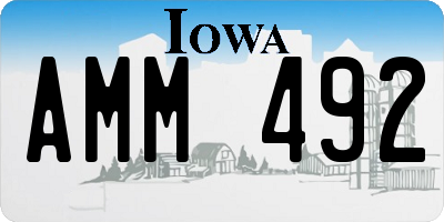 IA license plate AMM492