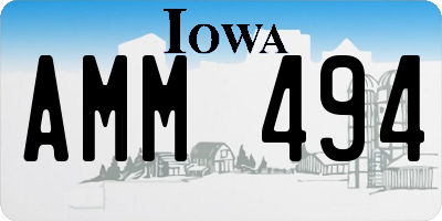 IA license plate AMM494