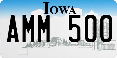 IA license plate AMM500