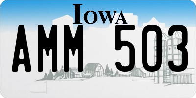 IA license plate AMM503
