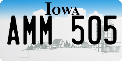 IA license plate AMM505