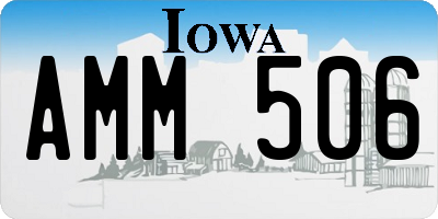 IA license plate AMM506