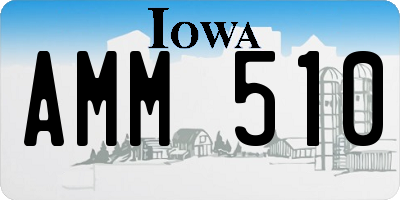 IA license plate AMM510
