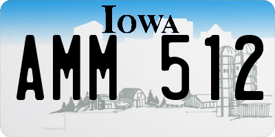 IA license plate AMM512