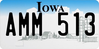 IA license plate AMM513