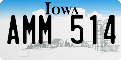 IA license plate AMM514