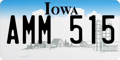 IA license plate AMM515