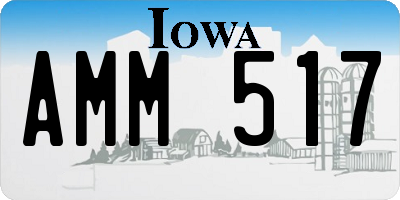 IA license plate AMM517