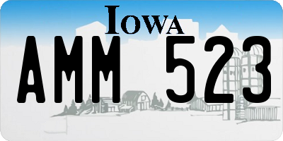 IA license plate AMM523