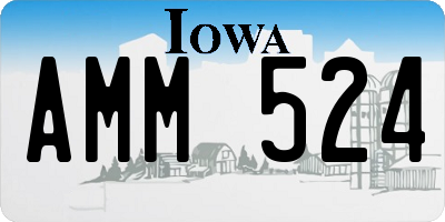 IA license plate AMM524