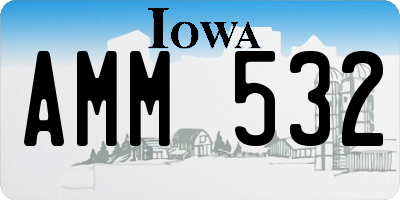 IA license plate AMM532